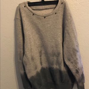 Topshop Studded Sweatshirt. Gray〰️Dark Gray